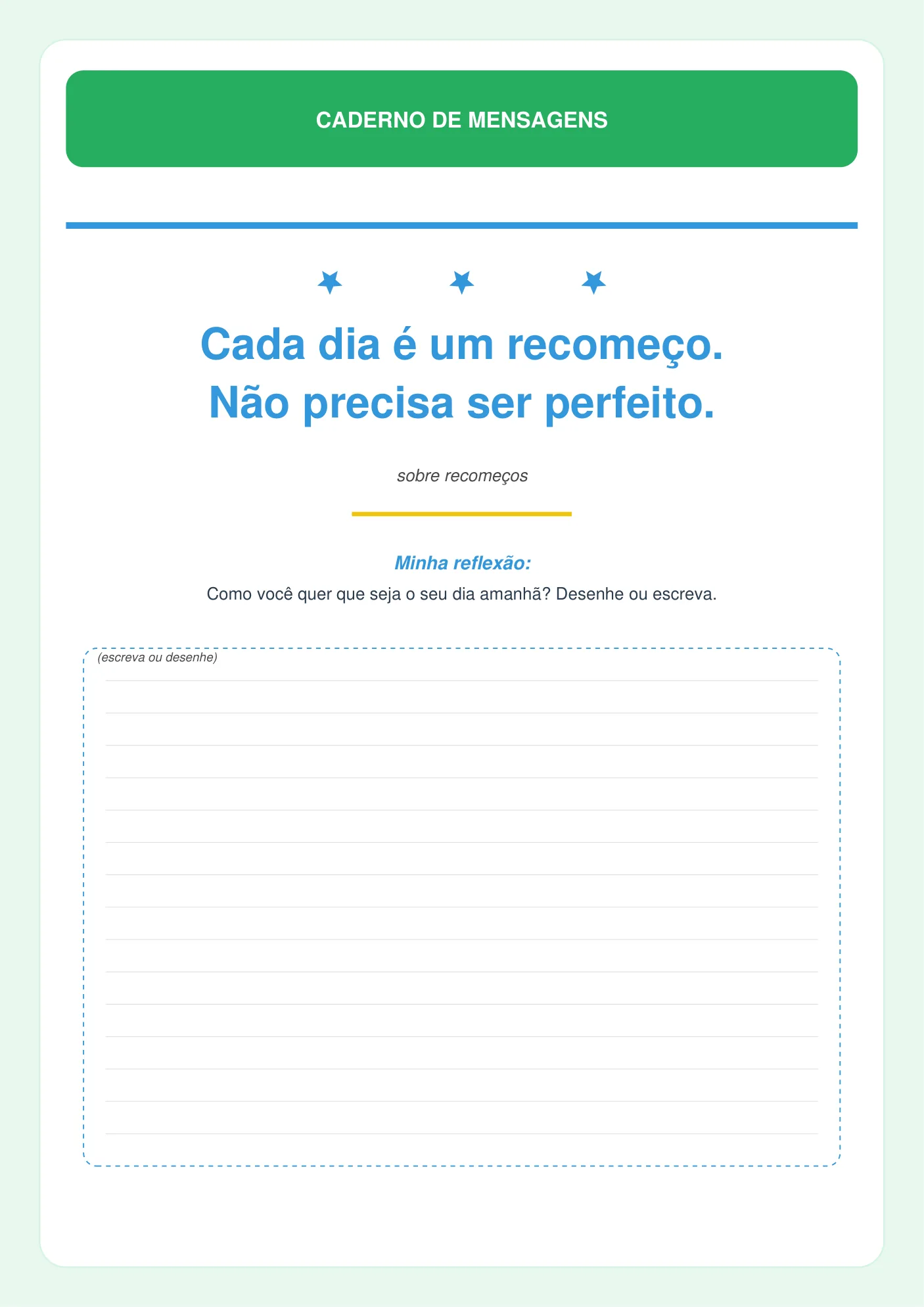 Caderno motivacional